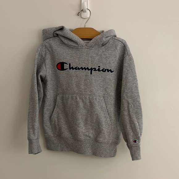 Champion Gray Pullover Hoodie Sweatshirt - Picture 1 of 3